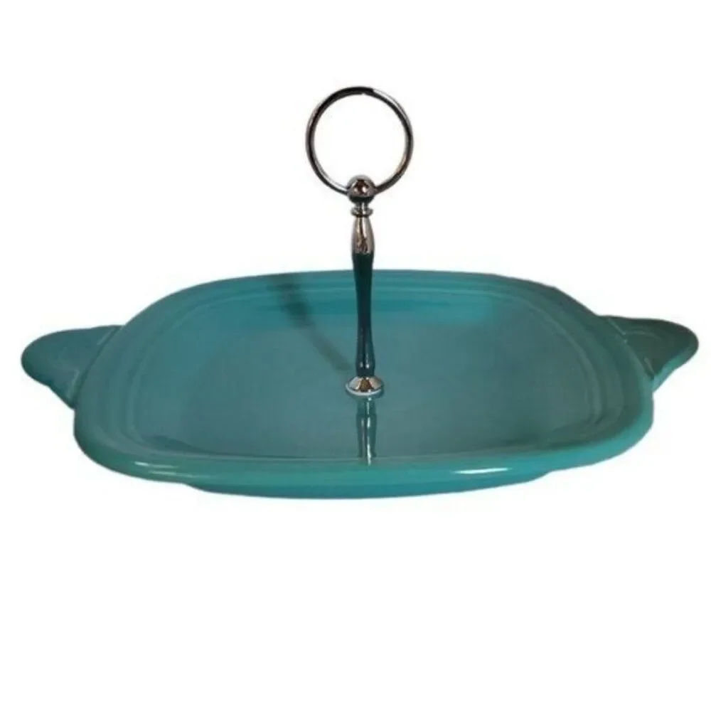 Fiestaware Fiesta Plate Single Tier SERVING Server Dish Platter Turquoise